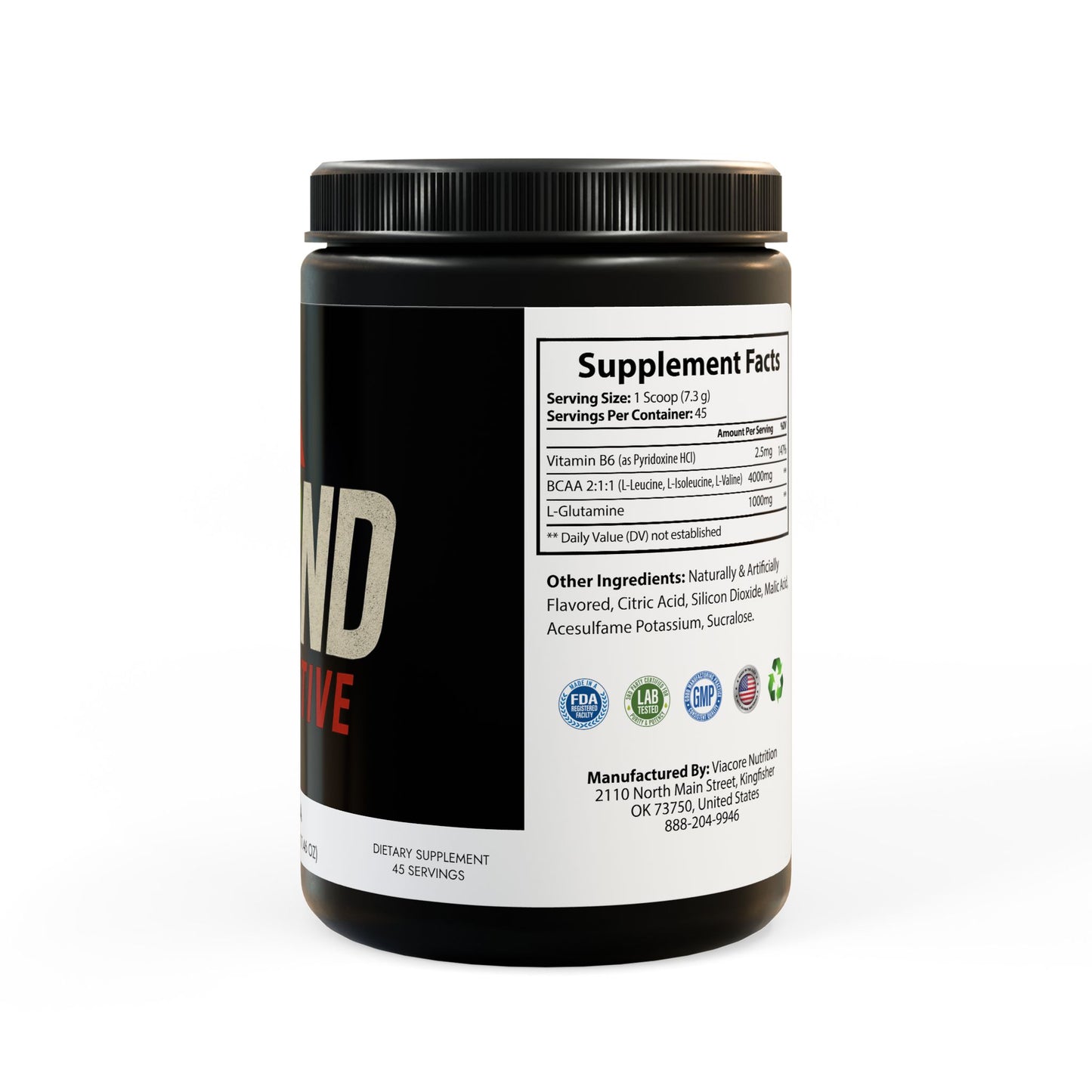 BCAA Supplement, Watermelon (325g, 11.46oz, 45 servings)